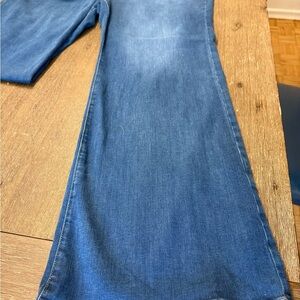 Good American Blue Flare Wide Leg Jeans